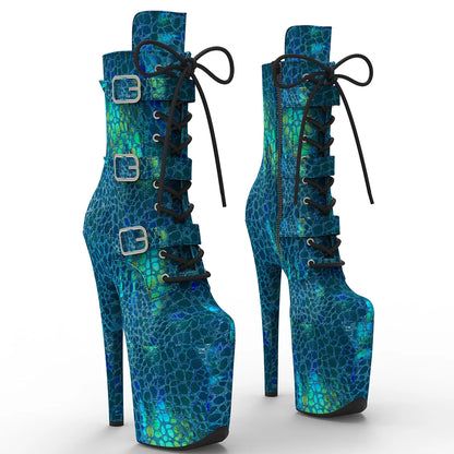 20CM/8inches PU  Upper  colorful   color platform Pole dance shoes High Heels Pole Dance boot