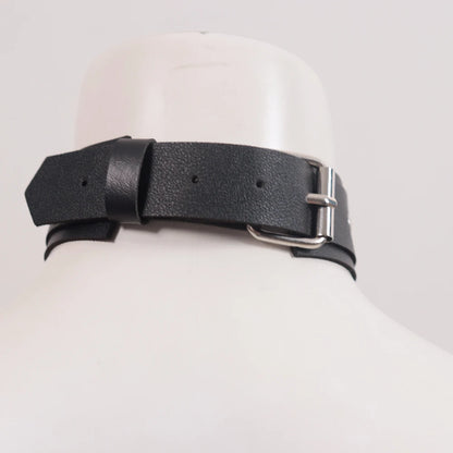 Sexy Harajuku PU  Leather Choker Chain Pendant Necklaces Women Men Punk Neck Gothic Black Necklace Cool Collar Cosplay