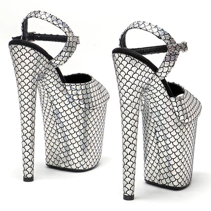 New  materials covered heels Women's Platform Sandals Pole Dancing Shoes 8 Inch High Heels Shoes ladies shoes