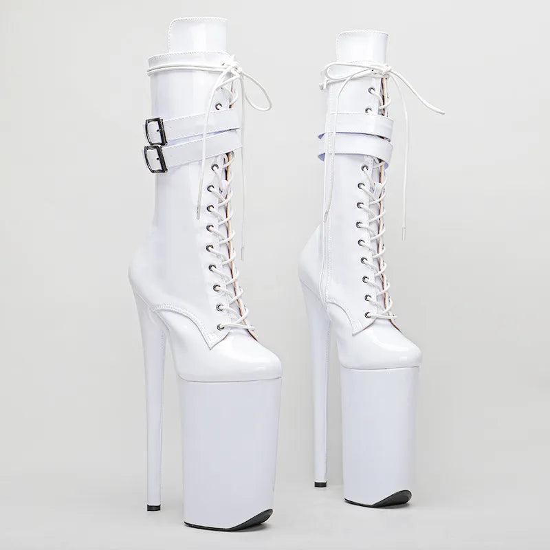 26CM/10inch Shiny Patent  PU Upper  y exotic High Heel platform party shoes Pole Dance boot