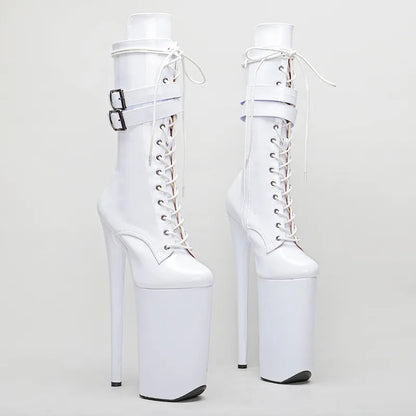 26CM/10inch Shiny Patent  PU Upper  y exotic High Heel platform party shoes Pole Dance boot