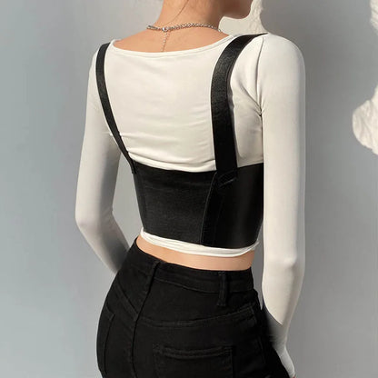 Y2k Jeans Functional Punk Style Strap Belt Women's Casual Belt Tank Top JK Shirt Strap Decoration Waist Cover Accessories