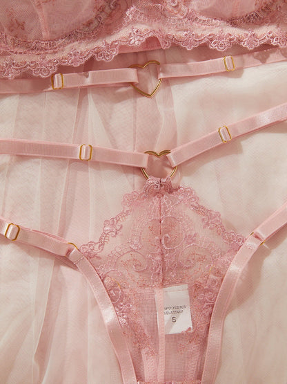 Ellolace Fancy Women's Lingerie Delicate Floral Embroidery Lace Erotic Sets Fairy Romantic Intim Goods Valentine Fantasy Outfits