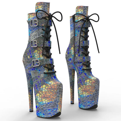 20CM/8inches PU  Upper  colorful   color platform Pole dance shoes High Heels Pole Dance boot
