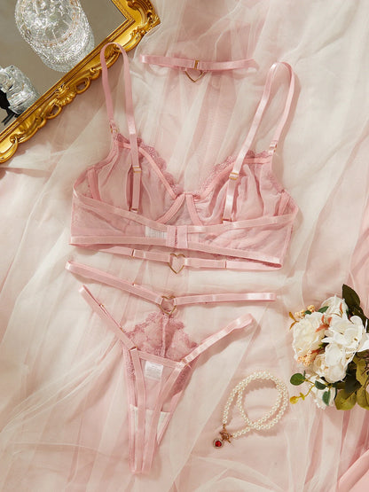 Ellolace Fancy Women's Lingerie Delicate Floral Embroidery Lace Erotic Sets Fairy Romantic Intim Goods Valentine Fantasy Outfits