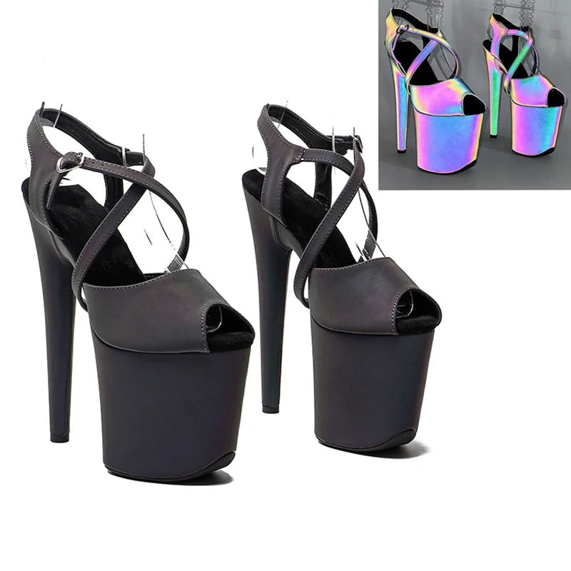 20cm/8inch high heel sandals  y model shoes pole dance shoes Women platform heel sandals 1B