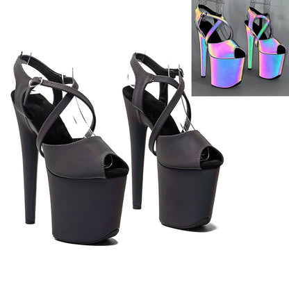 20cm/8inch high heel sandals  y model shoes pole dance shoes Women platform heel sandals 1B