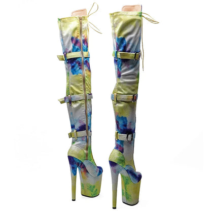 20CM/8inches PU  Upper y exotic young trend fashion  boots High Heel   platform Pole Dance boot