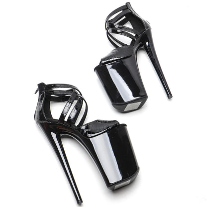 23CM/9inches Patent PU open toe   Platform y  High Heels Sandals Pole Dance shoes