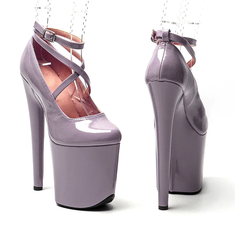 20cm/ 8inches Patent upper lady fashion  platform high heel    pole dance shoes