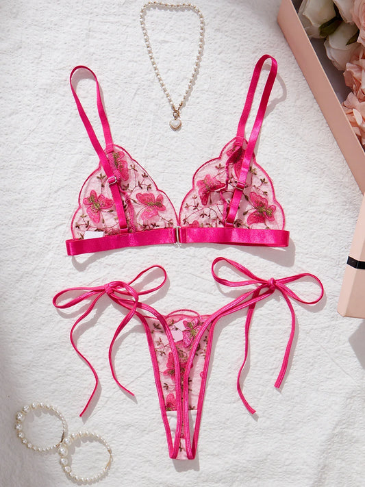 Ellolace Butterfly Lingerie g-String Women Fancy Underwear 18 Transparent Onlynfans Kit Sexy Lace Bilizna Outfit Romantic Sets