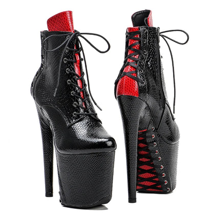 20cm/8inches PU upper  Fashion High Heel platform   Pole Dancing boots