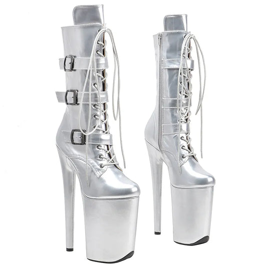 23CM/9Inch PU upper  lady fashion  boots   for  party  Platform  High Heels Pole Dance boot