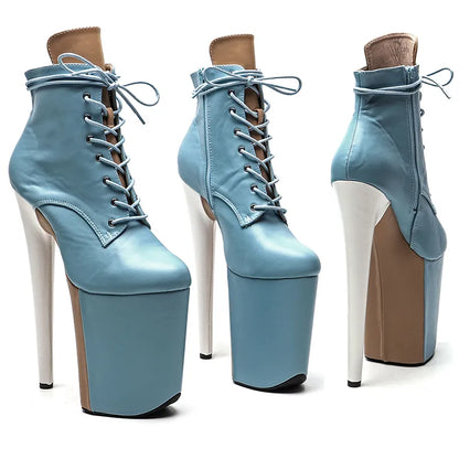 23CM/9inches  Matte  PU  Upper  Pole dance shoes High Heels Pole Dance boot