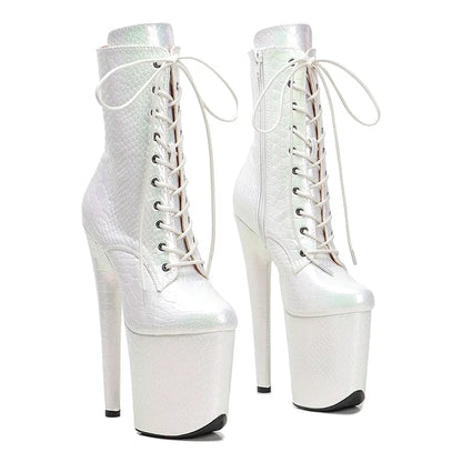 PU 20CM/8inches Sanke Upper  Pole dancing platform Pole Dance boots