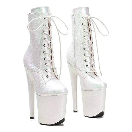 PU 20CM/8inches Sanke Upper  Pole dancing platform Pole Dance boots