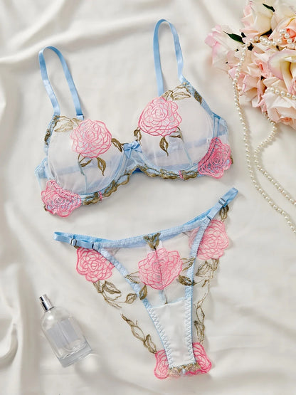 Ellolace Erotic Lingerie For Full Floral Transparent Lace Push Up Matching Sets Sensual Pure Desire Seductive Underwear