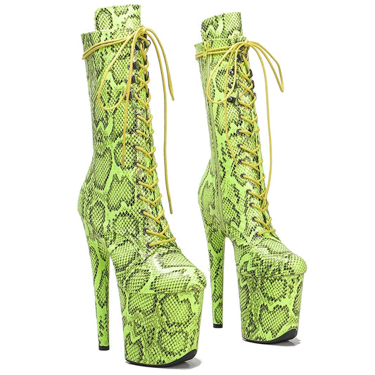 20CM/8inches Pole dancing shoes High Heel platform Boots closed toe Pole Dance boots