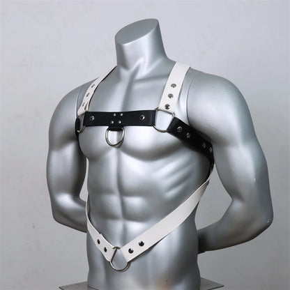 Male Leather Lingerie Chest Harness Sword Belt Adjustable  Toy Rave Gay Clothing   Full Body Harness Belt Strap