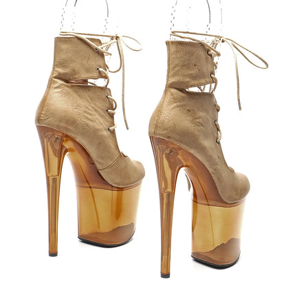 20CM/8inches Fashion Club Stage Performance High Heel  Ankle Boots  Women Models Catwalk Show  2L