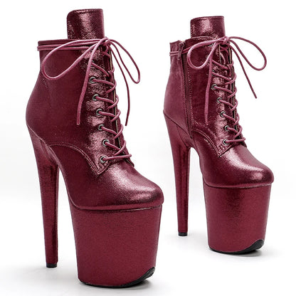 20CM/8inches super short boots Pole dance shoes High Heels Pole Dance boot