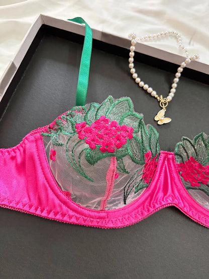 Fancy Lingerie Floral Lace Bra Set Bilizna Luxury Well-Looking Underwear y  Fairy Fine Lace Exotic Sets