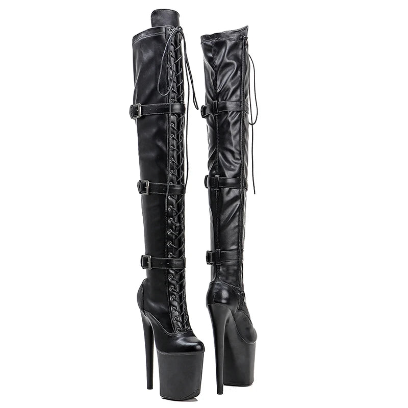 20CM/8inches Matte PU upper Pole dancing shoes High Heel platform shoes Pole Dance shoes
