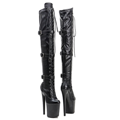 20CM/8inches Matte PU upper Pole dancing shoes High Heel platform shoes Pole Dance shoes