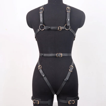 Harness Handmade Chains Pu Leather Garter Woman Fashion Belts Goth Punk Body  Festival Rave Clothing Accessories