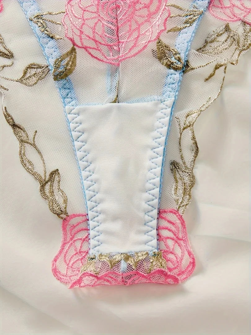 Ellolace Erotic Lingerie For Full Floral Transparent Lace Push Up Matching Sets Sensual Pure Desire Seductive Underwear