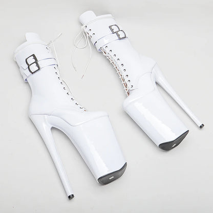 26CM/10inch Shiny Patent  PU Upper  y exotic High Heel platform party shoes Pole Dance boot