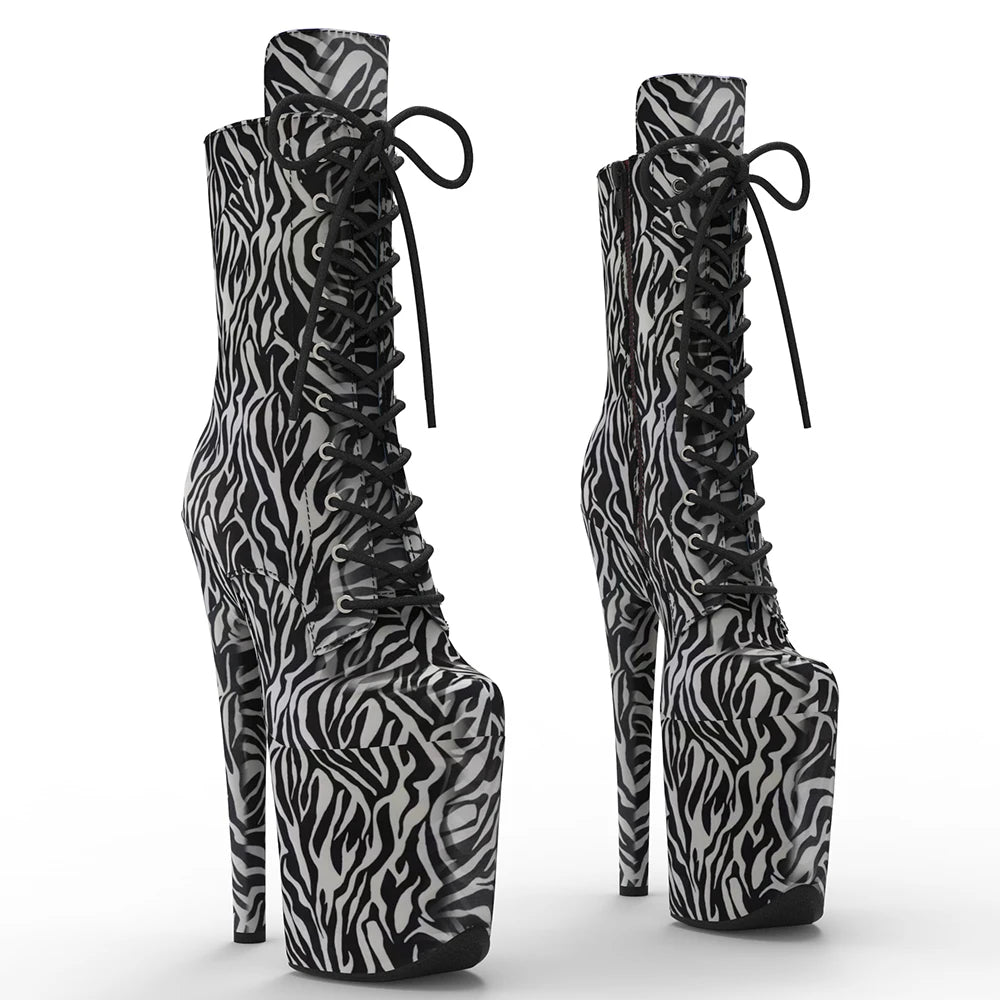 20CM/8inches PU Upper  colorful Style Fashion trend   platform Pole Dance boot