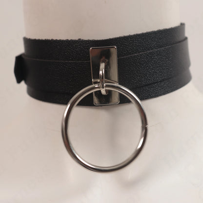 Harajuku PU Leather Choker Necklace For Women Statement Gothic Punk Rock Metal Round Necklaces  Anime Party Jewelry