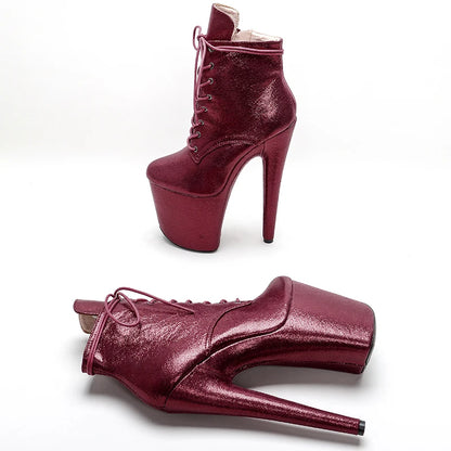 20CM/8inches super short boots Pole dance shoes High Heels Pole Dance boot