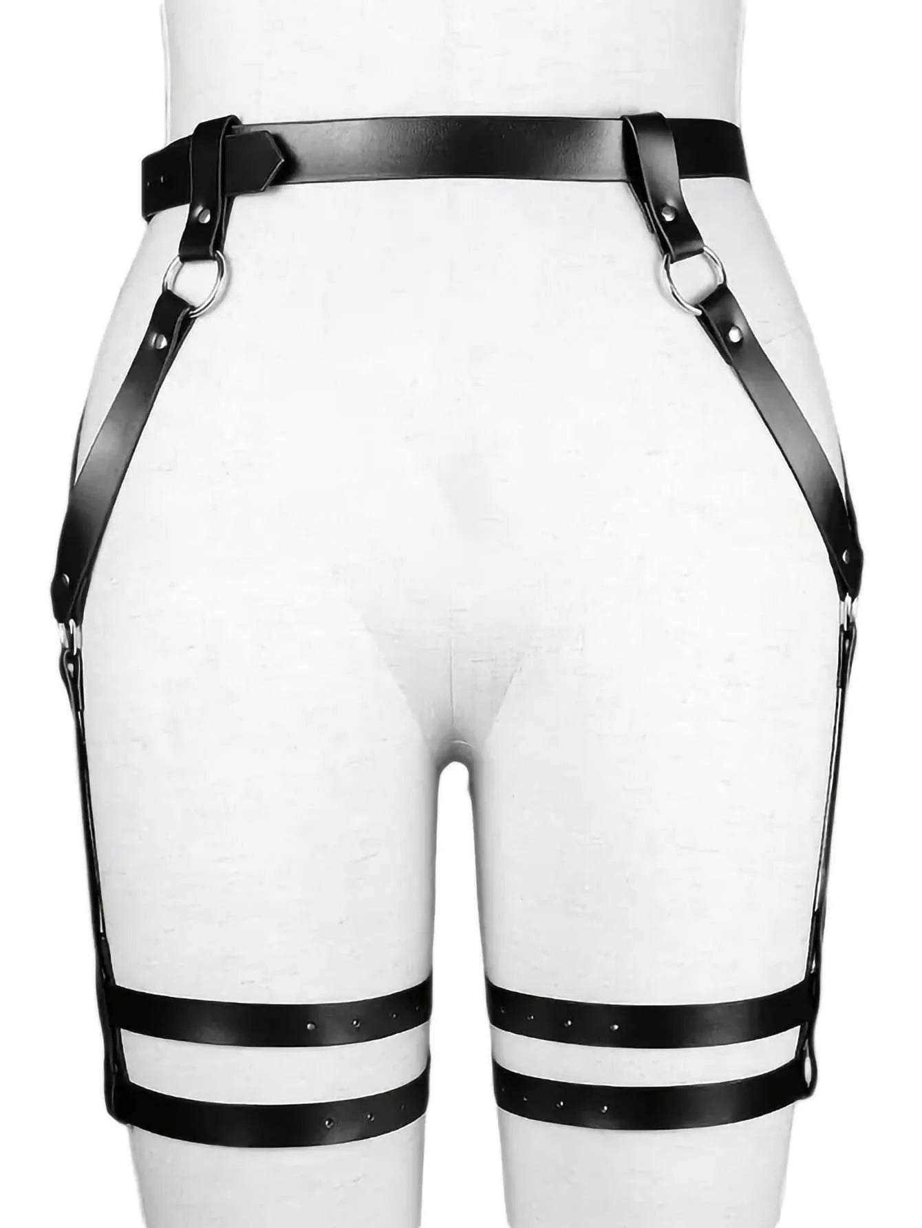 Punk Leather Harness y Thigh Garter Belt Body  Women Waist Sword Belts Adjustable Female Gothic Clothes Suspenders