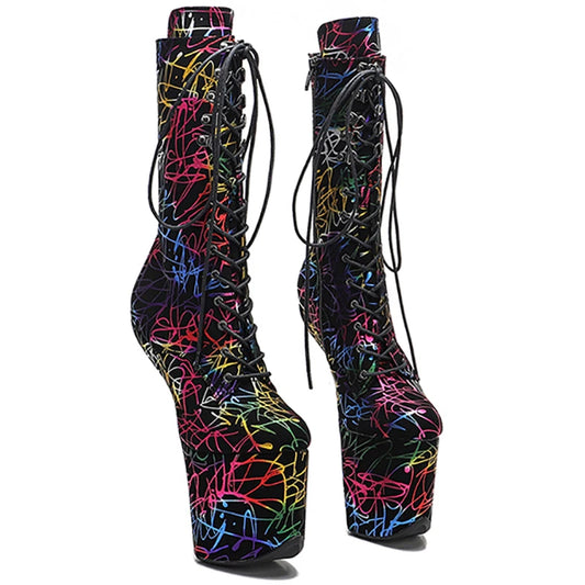 Sexy Heelless  High Heel Boots Lady Gaga Boots Short Shoes Women Uni Boots heelless boot