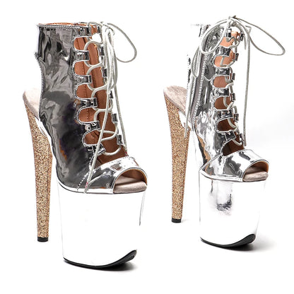 20CM/8inches color matching Pole dancing shoes High Heel platform Ankle Boots y  Stripper Shoes women boots 2B
