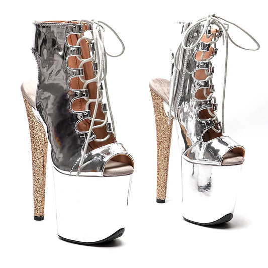 20CM/8inches color matching Pole dancing shoes High Heel platform Ankle Boots y  Stripper Shoes women boots 2B