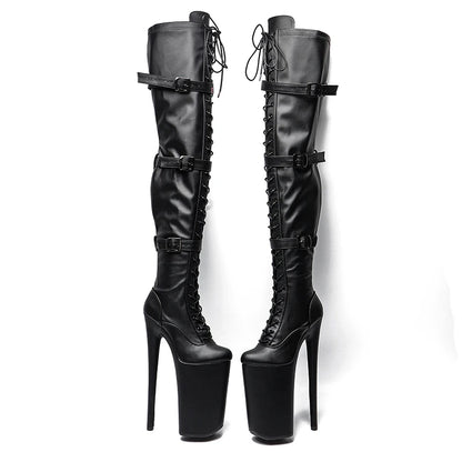 26CM/10inches  Matte PU  y exotic High Heel platform party shoes Pole Dance boot