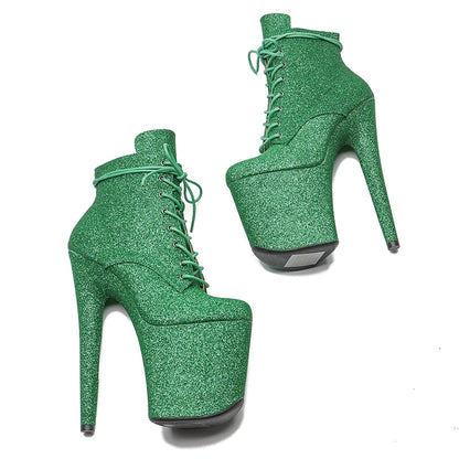 20CM/8Inches shine New Boots Nightclub Stage Fashion Club Stage Performance High Heel Bottom Boots 2B