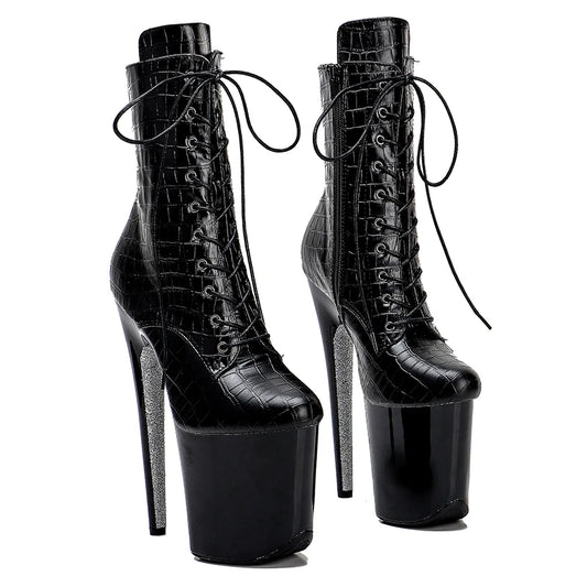 20CM/8inches Pole dancing shoes High Heel platform Boots closed toe Pole Dance boots