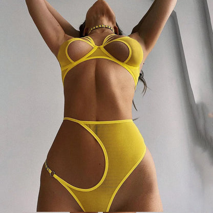 Ellolace Erotic Lingerie For Full Hollow Bra Underwear Uncensored 6-Pieces Garters Sexy Exotic Sets Fantasy Onlyfans Kit
