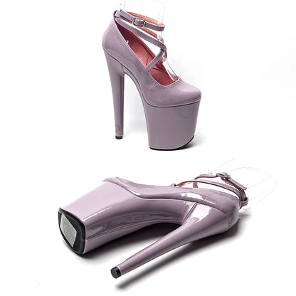 20cm/ 8inches Patent upper lady fashion  platform high heel    pole dance shoes
