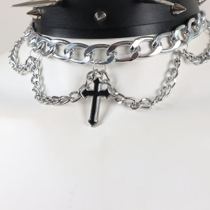 Gothic Leather  Women Harness Collar Necklaces Fashion Body  Party Punk Rave Harajuku Cosplay  Accessories