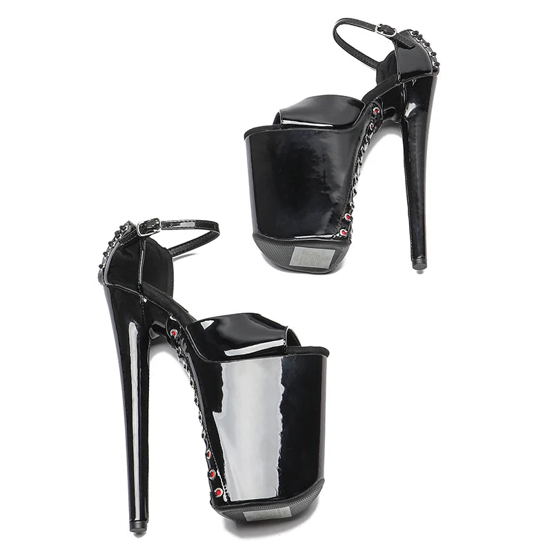 23CM/9inches New Peep Toe High Heels sandals Pole Dance Shoes Stripper Heels Party Show Stage Platform Women Sandals 1BZ