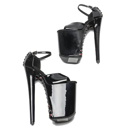 23CM/9inches New Peep Toe High Heels sandals Pole Dance Shoes Stripper Heels Party Show Stage Platform Women Sandals 1BZ