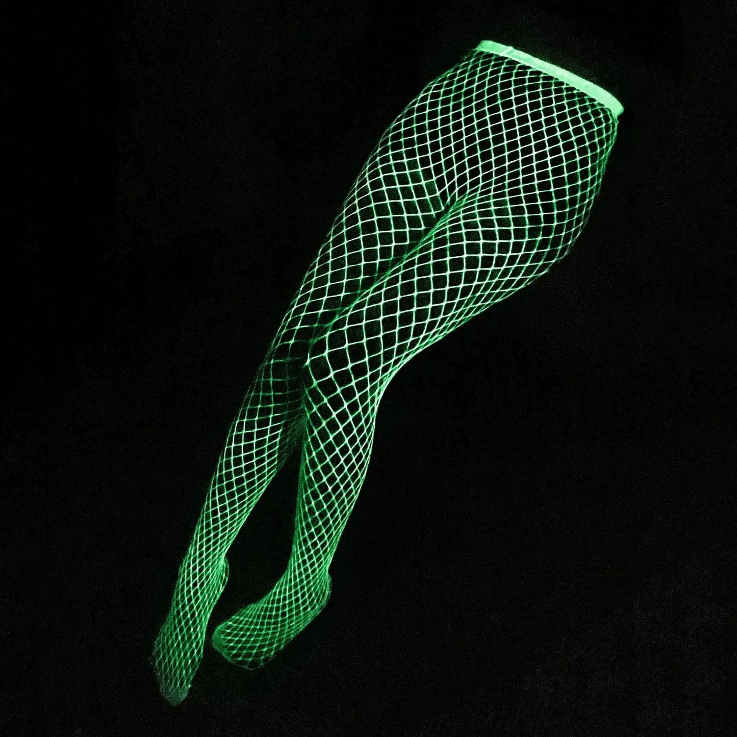 Glow in The Dark Fishnet  Bodysuit Women  Lingerie Open Crotch Bodystockings Party Club Luminous  Clothes