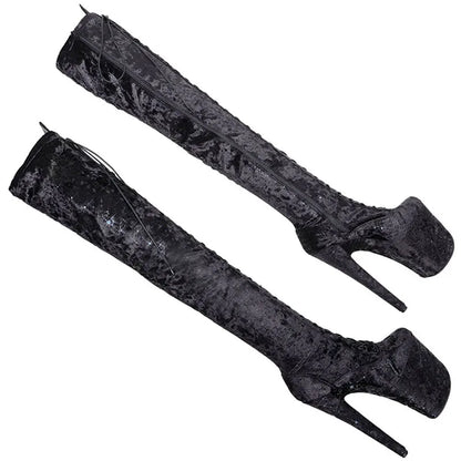 20CM/8inches suede upper  fashion  lady High Heel platform  Pole Dance boots