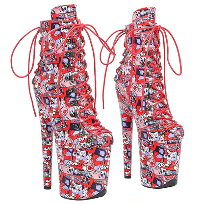 20CM/8inches Pu Upper   Pole dancing platform Pole Dance boots