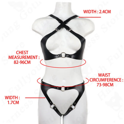 Hot Leather  Lingerie for Women Body  Harness Garter Belt Sets Stockings  Sword Belt Gothic Clothes Suspenders